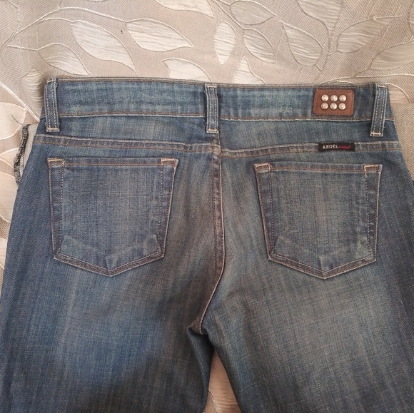 ANGEL Premium Denim Cropped Rolled Cuff Low Rise Quality Denim - Picture 7 of 13